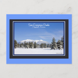 San Francisco Peaks Flagstaff Arizona op sneeuw Briefkaart