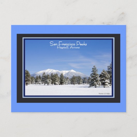 San Francisco Peaks Flagstaff Arizona op sneeuw Briefkaart (Voorkant)