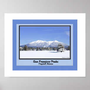San Francisco Peaks in de sneeuw Poster