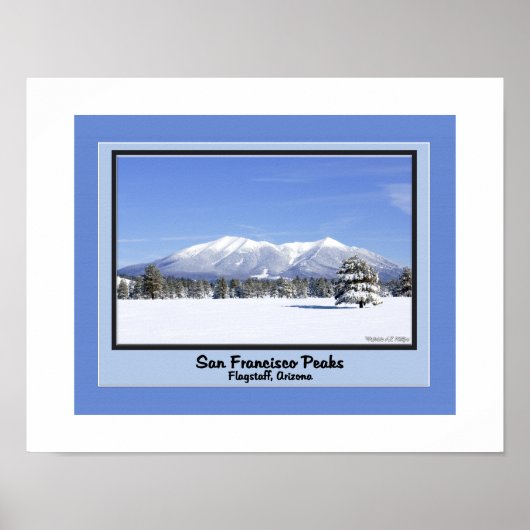 San Francisco Peaks in de sneeuw Poster (Voorkant)