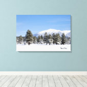 San Francisco Peaks in sneeuw Arizona Foto Canvas Afdruk (Insitu (Houten vloer))