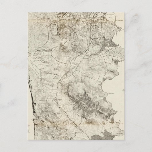 San Francisco Peninsula Briefkaart (Voorkant)