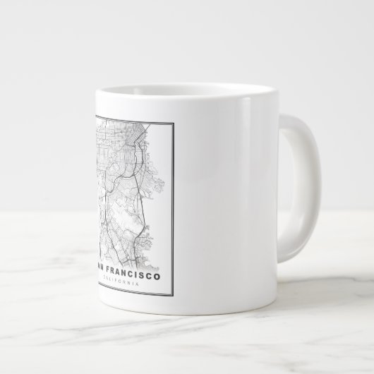 San Francisco Peninsula Map Grote Koffiekop (Voorkant rechts)