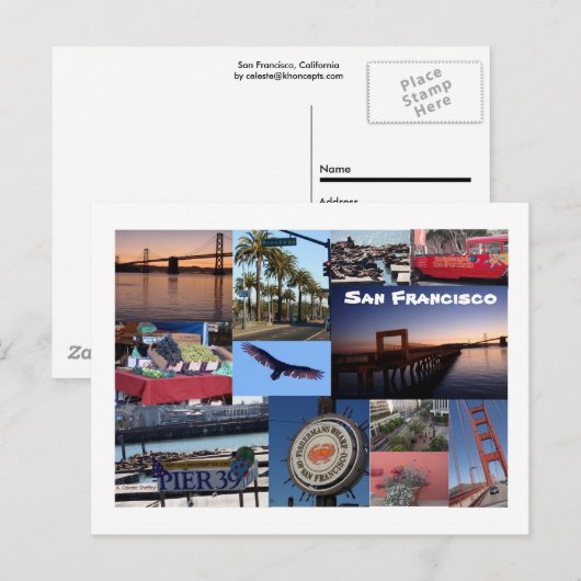San Francisco Photo Collage Briefkaart (Voorkant / Achterkant)