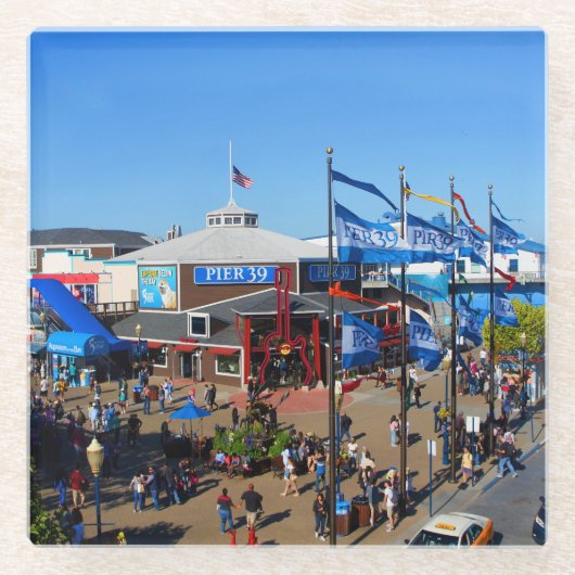 San Francisco Pier 39 #12 Glass Onderzetter (Voorkant)