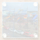 San Francisco Pier 39 Pride #1 Onderzetter Glazen Onderzetter (Achterkant)