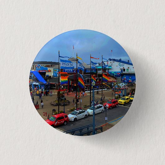 San Francisco Pier 39 Pride #1 Pinback Button (Voorkant)