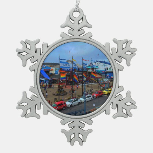 San Francisco Pier 39 Pride #1 Sneeuwvlok Ornament (Voorkant)