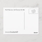 San Francisco Pier 39 Zee Lion Briefkaart (Achterkant)