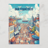 San Francisco Pier Briefkaart (Voorkant)