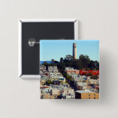 san francisco pionier park vierkante button 5,1 cm (Voorkant /achterkant)