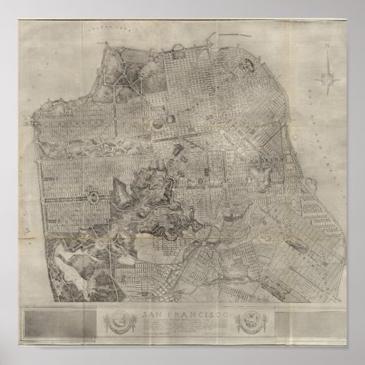 San Francisco Plan Atlas Map Poster (Voorkant)