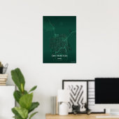 San Francisco Plattegrond Muur Kunst Poster Cadeau (Thuiskantoor)