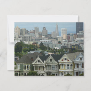 San Francisco Postcard Row Stadsscene Fotografie