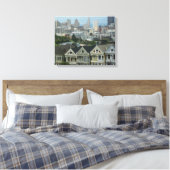 San Francisco Postcard Row Stadsscene Fotografie Canvas Afdruk (Insitu (Slaapkamer))