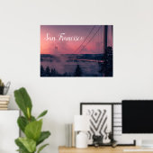 San Francisco Poster met Golden Gate Bridge (Thuiskantoor)