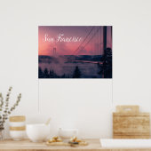 San Francisco Poster met Golden Gate Bridge (Keuken)
