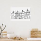 San Francisco Poster voor gefinteerde dames op ket (Keuken)