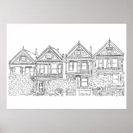 San Francisco Poster voor gefinteerde dames op ket