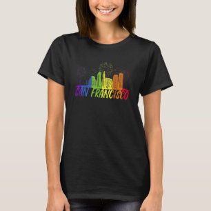 San Francisco Pride Skyline Pride-optocht San Fran T-shirt