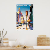 San Francisco Print California Reisposter (Keuken)