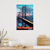 San Francisco Print Golden Gate Bridge Kunst Santa (Keuken)