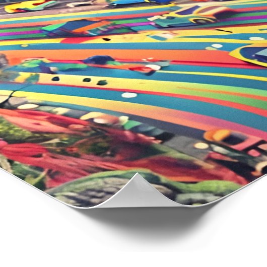 San Francisco Psychedelic Rainbow Art Print (Hoek)