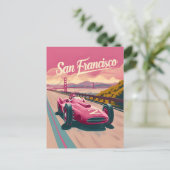 San Francisco  raceauto Briefkaart (Staand voorkant)