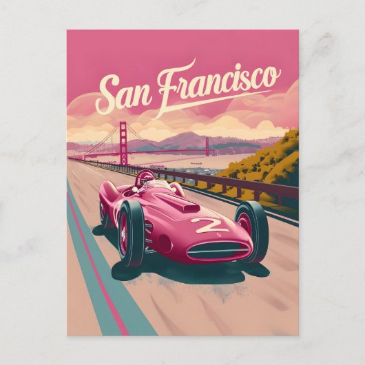 San Francisco  raceauto Briefkaart (Voorkant)