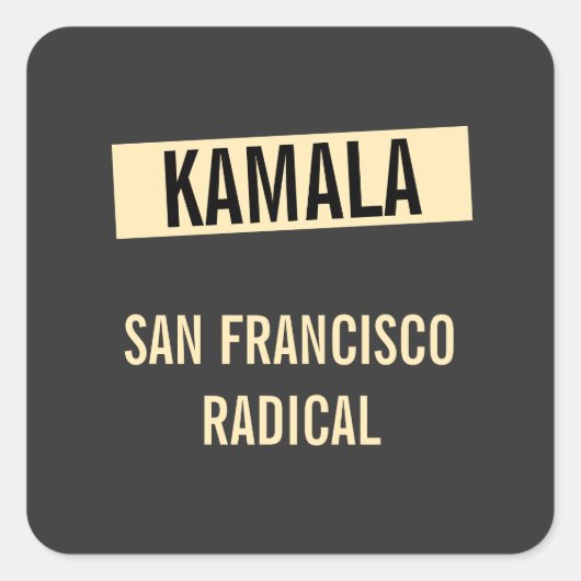San Francisco Radical Harris Vierkante Sticker (Voorkant)
