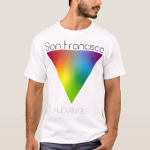 San Francisco Rainbow Triangle Gay LGBT Pride Name T-shirt (Voorkant)