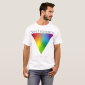 San Francisco Rainbow Triangle Gay LGBT Pride Name T-shirt (Voorkant volledig)