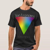 San Francisco Rainbow Triangle Gay LGBT Queer Name T-shirt (Voorkant)