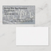 San Francisco Real Estate Agent Visitekaartje (Voorkant / Achterkant)