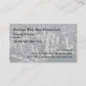 San Francisco Real Estate Agent Visitekaartje (Voorkant)