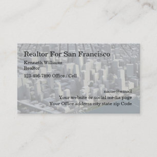 San Francisco Real Estate Agent Visitekaartje
