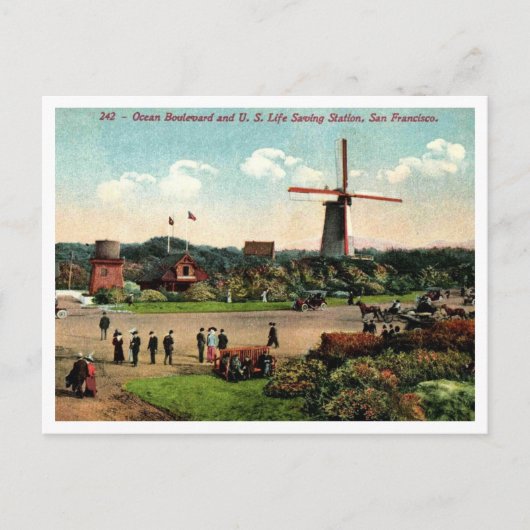 San Francisco, Reddingsstation, Antiek Briefkaart (Voorkant)