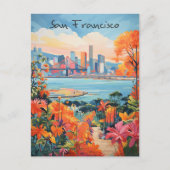 San Francisco Reis Stad Schilderen Esthetisch Briefkaart (Voorkant)