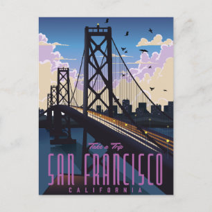 San Francisco Reisposter Aankondigingskaart