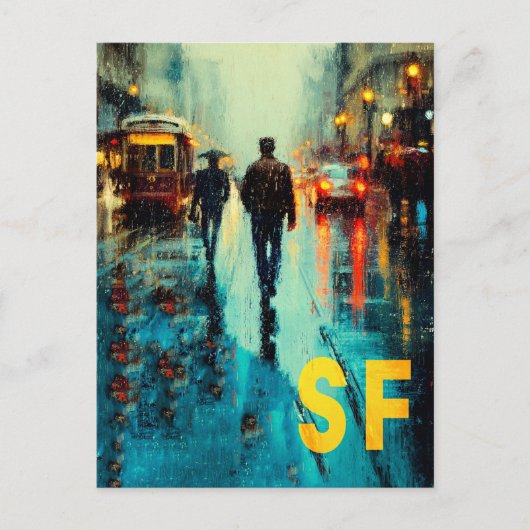 San Francisco Reisposter Briefkaart (Voorkant)