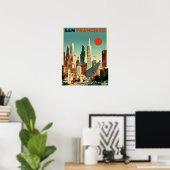 San Francisco Reisposter Poster (Thuiskantoor)