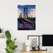 San Francisco Reisposter Poster (Thuiskantoor)