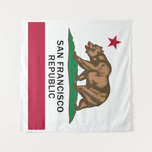 San Francisco Republiek Tapestry Wandkleed (Voorkant (horizontaal))
