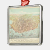  San Francisco Restored Map, 1878 Kerstmis Metalen Ornament (Links)