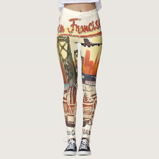 San Francisco, Retro-autotypografie. Leggings (Voorkant)