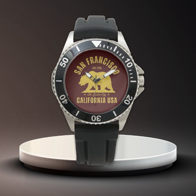 San Francisco Retro California Travel Horloge (Creator heeft geüpload)