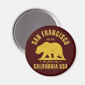 San Francisco Retro California Travel Magneet (Voorkant / Achterkant)