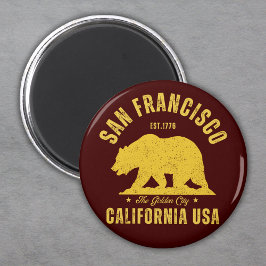 San Francisco Retro California Travel Magneet