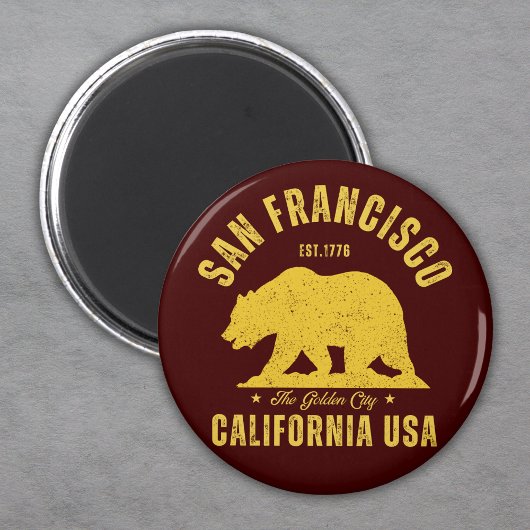 San Francisco Retro California Travel Magneet