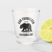 San Francisco Retro California Travel Shot Glas (Voorkant)